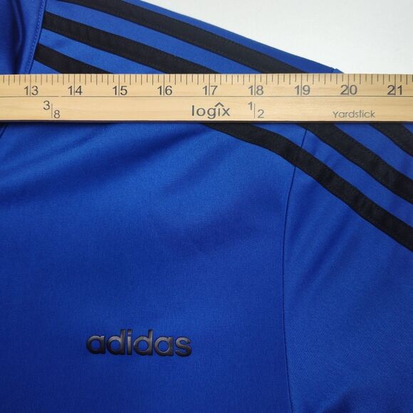 Adidas Full-Zip Sweatshirt Men's Size 2XL Cobalt Glue Long Sleeves Logo - Picture 5 of 12